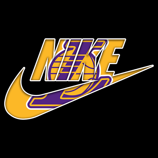 Los Angeles Lakers Nike logo iron on paper